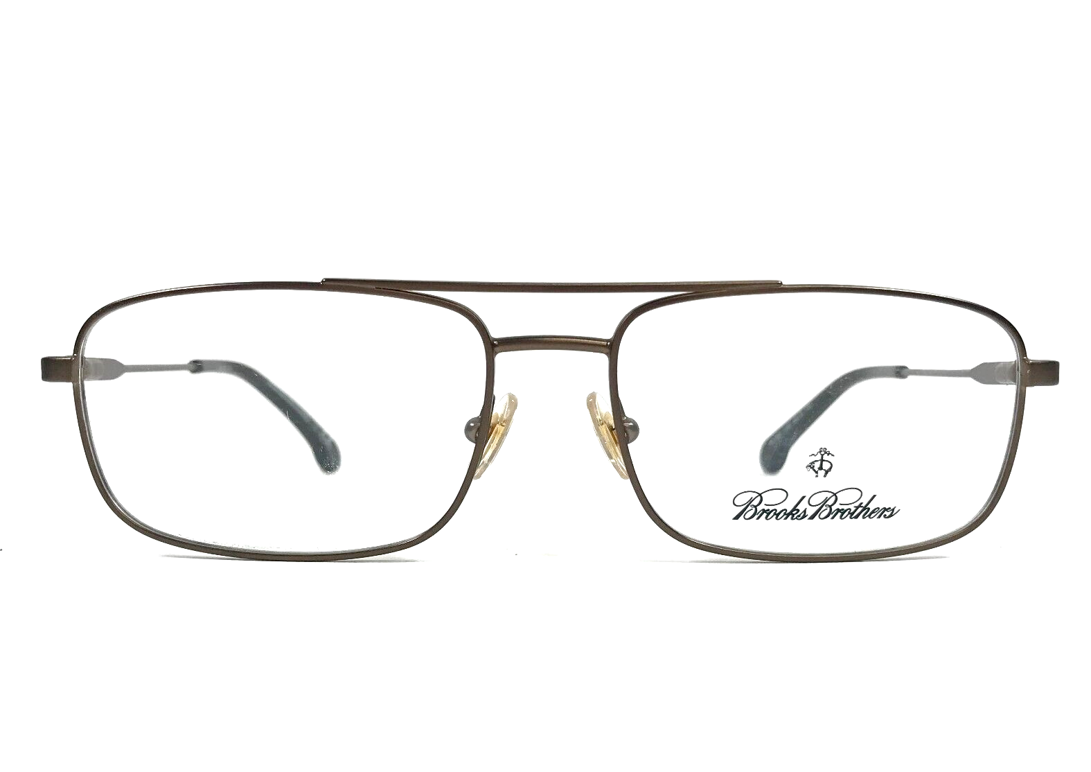 Brooks Brothers Eyeglasses Frames BB1033 1552 Brown Square Wire Rim 55-16-145