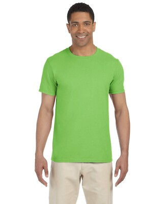 Gildan G640 Adult Softstyle T-Shirt Ringspun Cotton Crew Neck Plain T-Shirt