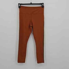 Zyia Active Joplin Stripe 7/8 Length Burnt Orange Leggings Size 6-8