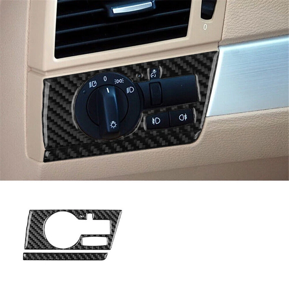 Juego de 31 piezas de cubierta de tablero interior completo de fibra de carbono para BMW X3 E83 2004-10 Foto 3 de 4