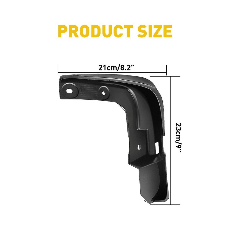 4x Black Front Splash Rear Mud Guards Flaps For Honda Civic 2012 2013