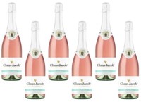 6X Claus Jacob Sekt Rosé Rose – Alkoholfrei - 0,75 L