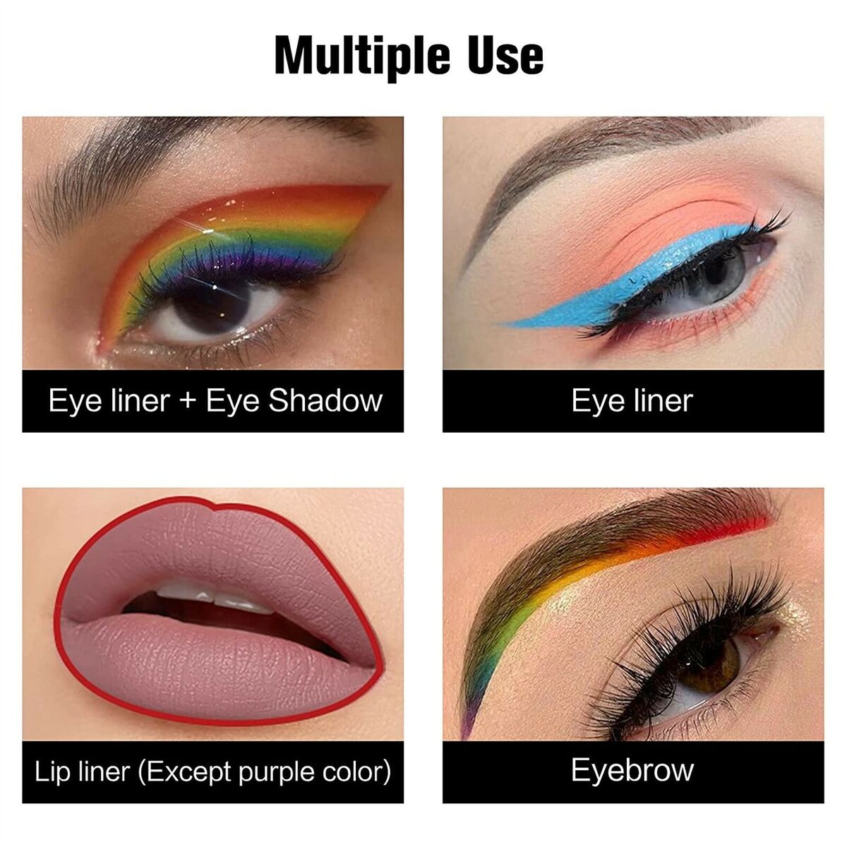 Risikabel Victor grad 12PCS/SET Colorful Eyeliner Eye Liner Pen Long Lasting Eyes Makeup  Waterproof | eBay