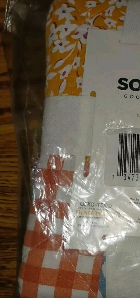 Funda de almohada acolchada Sonoma Queen 20x26. Patchwork Floral. Nuevo.  Foto 4 de 4