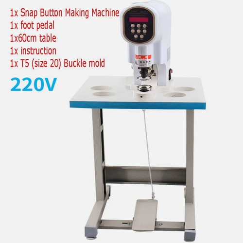 Máquina de coser eléctrica con botones a presión 110V/220V, - Imagen 10 de 12