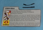 GI G.I. Joe gijoe STORM SHADOW WEAPONS + FILE CARD LOT #3 long sword nunchuks