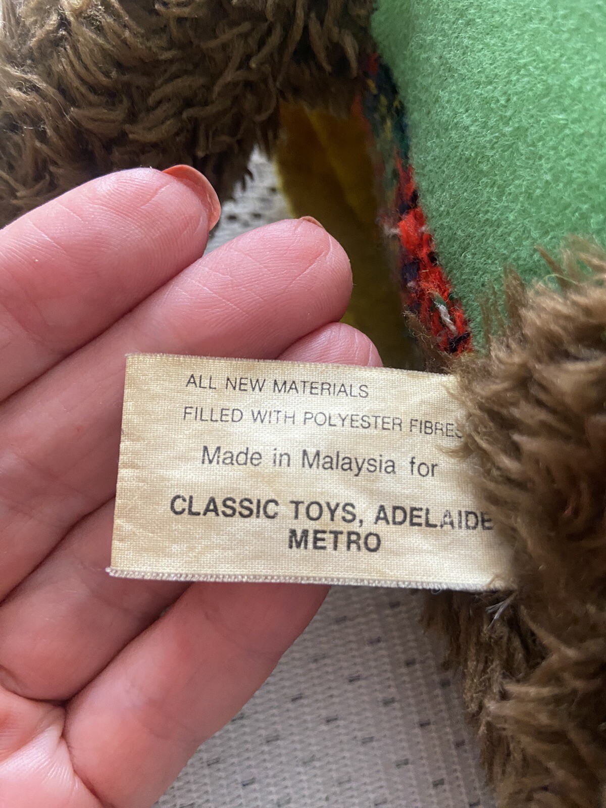 Original Vintage 1965 Humphrey B Bear 40cm Soft Plush Toy Classic Toys