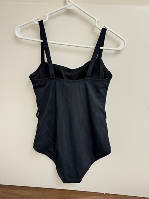 kona sol swimsuit One Piece Size S Black Missing Belt | eBay