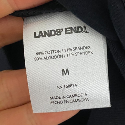 Lands Ends Shore Stretch Knit Capri Pants Size Medium Black Pull On - Picture 8 of 11