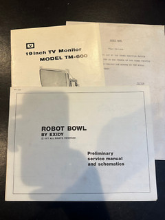 Exidy Robot Bowl Video Arcade Game Instruction Manual