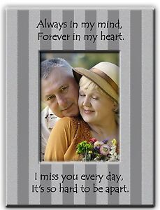 Always In My Mind Picture Frame Photo Memorial Forever In My Heart New Silver Ebay