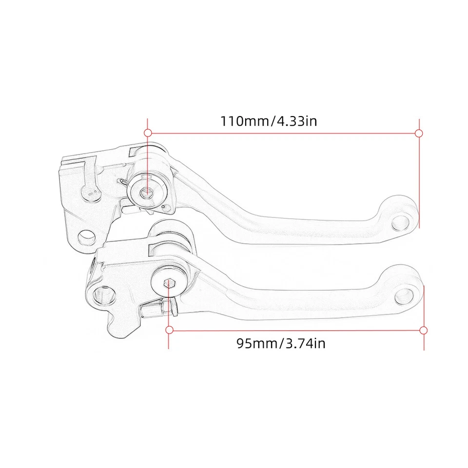 Palancas de embrague de freno CNC para Honda CR80R CR80RB CR85RB CR125R CR250R CR500R Foto 2 de 4