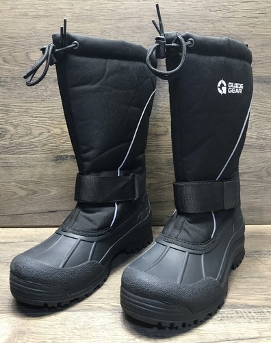 GUIDE GEAR GG SNOWMOBILE WINTER BOOTS SIZE MENS US 9 BLACK WATERPROOF NEW! - 第 1/8 張圖片