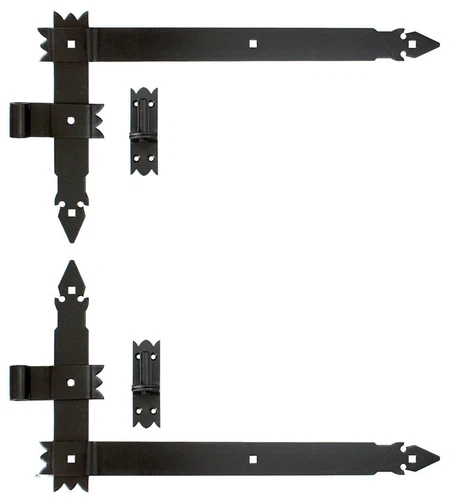 2 x Winkelband 600 x 340 x 50 + Kloben Winkelbänder Türbänder Türband Schwarz