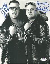 Nasty Boys Brian Knobbs Jerry Sags Signed Auto 8x10 Photo PSA Sticker WWE WCW
