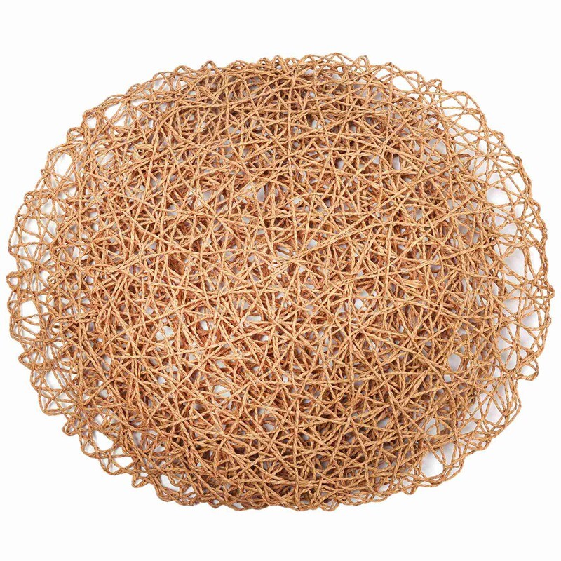 Round Woven Placemats,Decorative Rope Mesh Place Mats for Dining