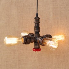 Vintage Industrial Water Pipe Ceiling Pipework Pendant retro Steampunk Lights UK