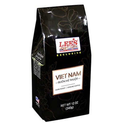 Lee's Coffee Ground Coffee Exclusive Vietnam Buon Me Thuot - Dark Roast-12 Ounce
