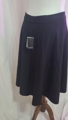 Eloquii Womens Ponte Circle Skater Skirt Back Zip Knee-Length