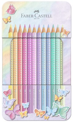 FABER-CASTELL Dreikant-Buntstifte SPARKLE PASTELL 12er Etui