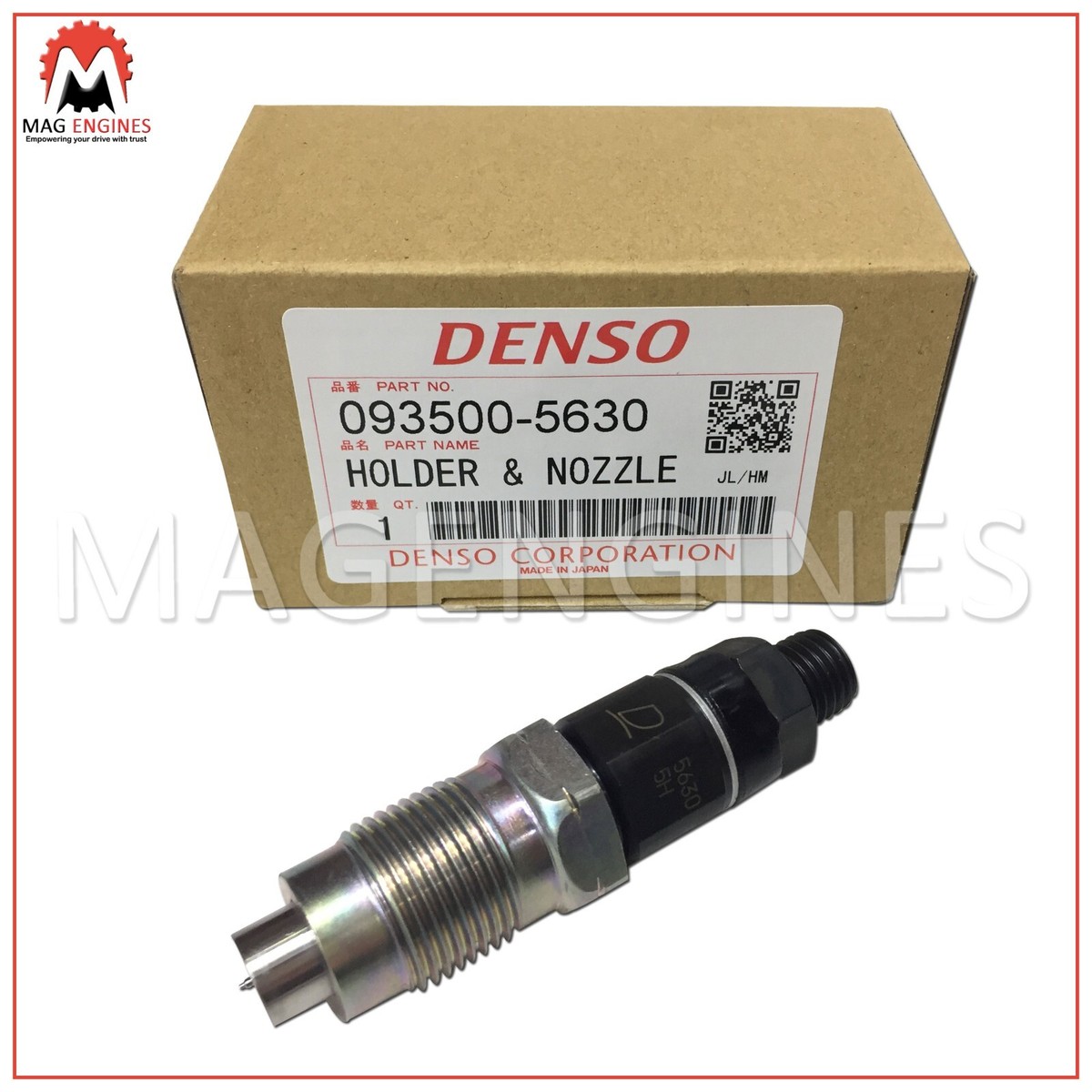 093500-5630 / 23600-69105 x4 DENSO GENUINE HOLDER & NOZZLE SET 1KZ