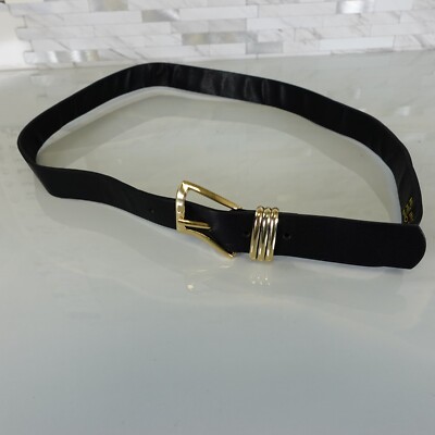 Belt Womens Medium Black Faux Leather Fashion Party Dress  display picture 2