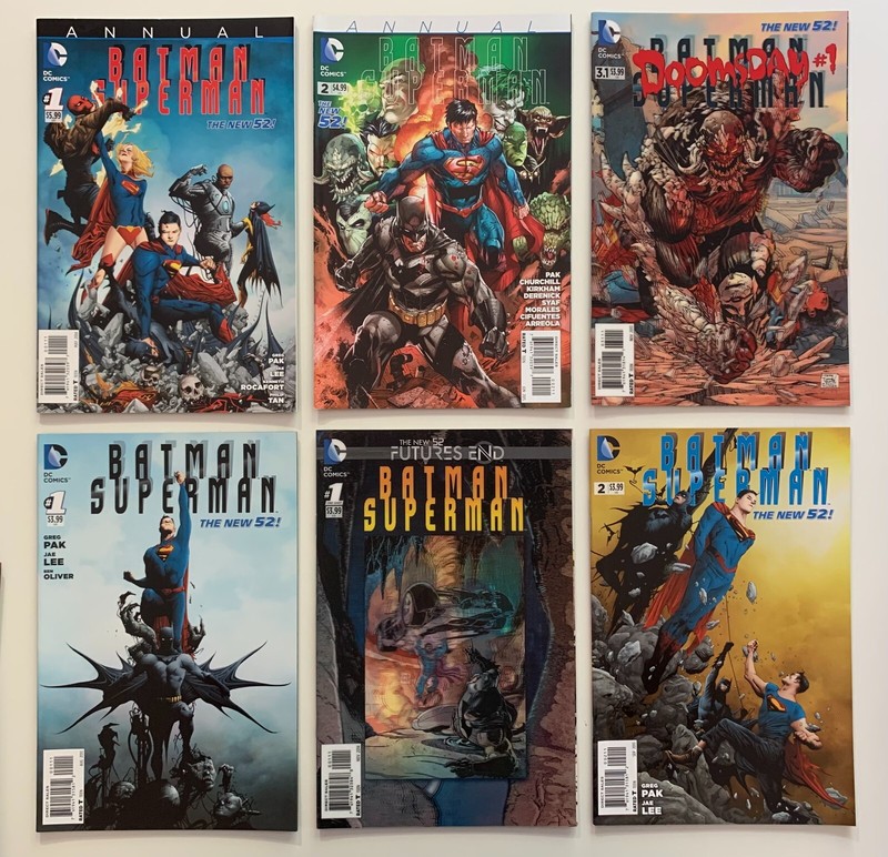 Batman Superman #1 to #29 (4 missing) + extras (DC 2013) 29 x high grade issues.