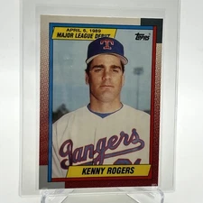 1990 Topps 1989 Debut Kenny Rogers Rookie Card #105 Mint FREE SHIPPING