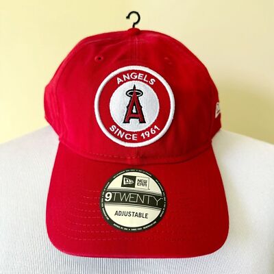 New Era LA Los Angeles Angels Baseball Hat Mens MLB Fan Gear Gift Adjustable Red