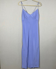 Madewell Dress Women 14 Light Blue Boudoir Slip Maxi V Neck Racerback Party