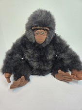 Vintage 1988 Dakin Soft Classics Gorilla Plush Stuffed Animal Black Shaggy 11"