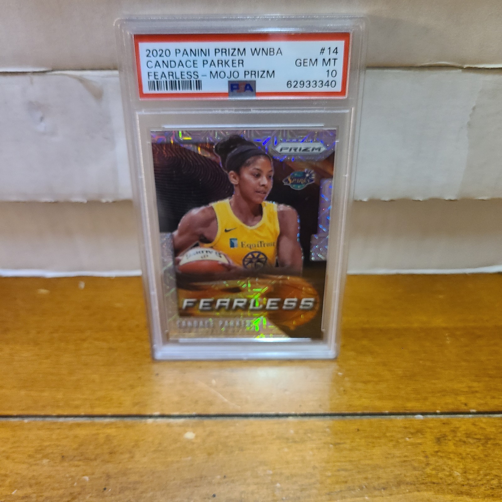 Candace Parker #14 Basketball Cards 2020 Panini Prizm WNBA Fearless trading card — raw and PSA graded price guide