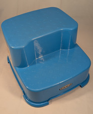 Graco Transitions Step Stool Blue Plastic Dual Height Toddler Potty Sink Reach