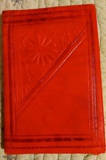 Genuine Leather Hand Tooled Vintage Red Bi-fold Wallet Vintage Made In Morocco