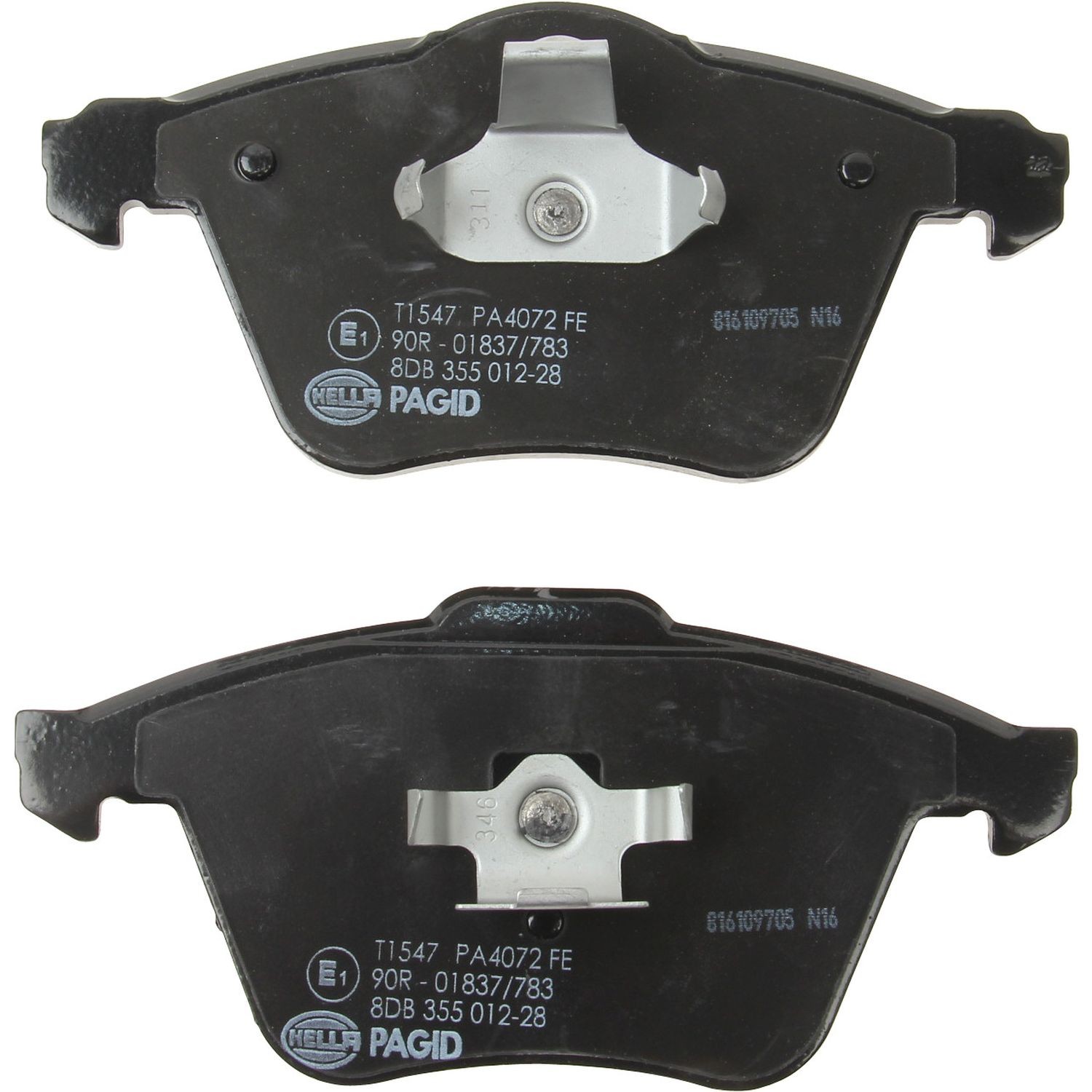 Hella Pagid 355012281 Disc Brake Pad Set For 04-13 3 9-3 9-3X C70 S40 V50