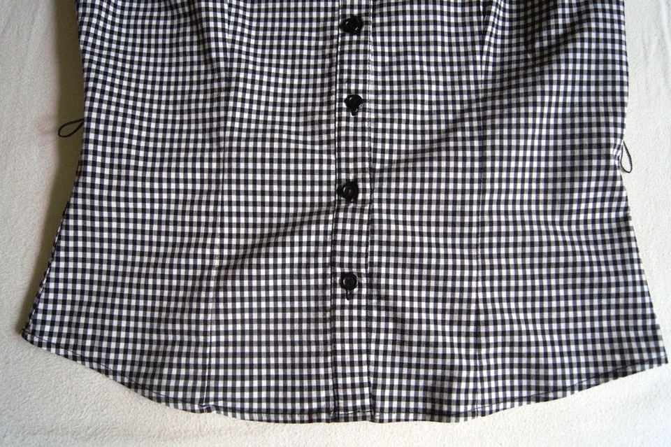 CLOCKHOUSE C&A l Damen Bluse Gr. M  57 % Baumwolle 38% Poyester  Schwarz/Weiß - Bild 4 von 4