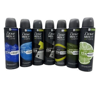 7 Pack Dove Men+Care Antiperspirant Variaty Pack Sprays 72HR Protection