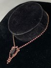 Vintage Gold Tonę SET Light and Dark Pink Stones Bracelet 15" Necklace — photo 10