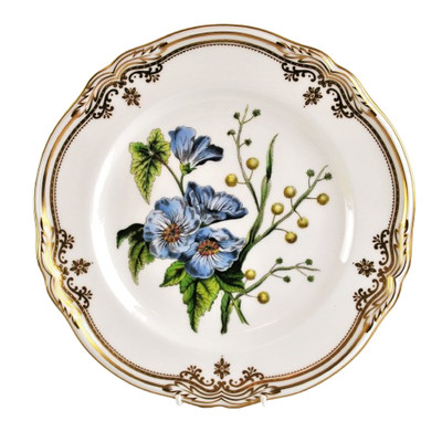 Spode Stafford Flowers Lunchteller 2000 No.3 Lida & Akazie handbemalt