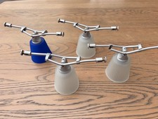 4 x Ikea Norrsken Dygn Glas Spot für Halogen Seilsystem 12 V, 3x weiß, 1x blau
