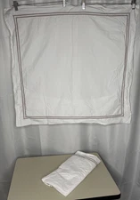 SFERRA Set of Two Euro Pillow Shams Cotton Grand Hotel Italy Tan Cover