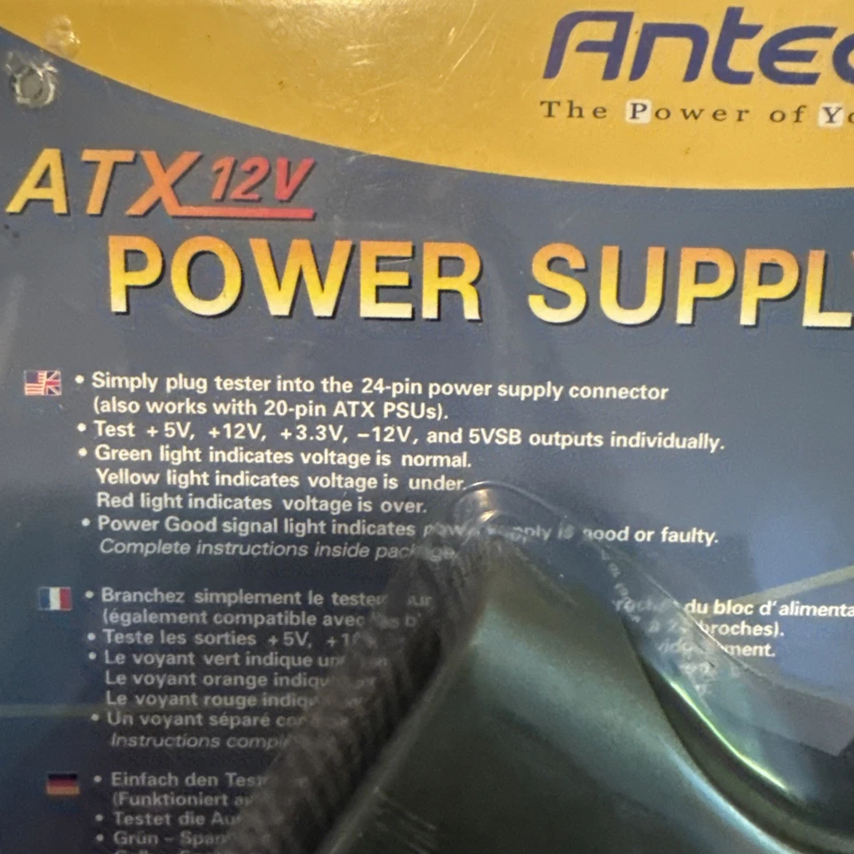 ATX 12V Power Supply Tester 24/20 Pin, Voltmeter/Power Signal Indicator - Image 3 of 4