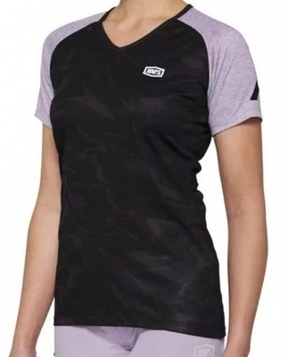 100% Airmatic Short Sleeve Damen Radtrikot Gr.L Black/Lavander