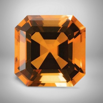 Citrine Asscher Cut Gemstone 4.50 Cts - 11 mm VVS Precious Jewelry Gem #