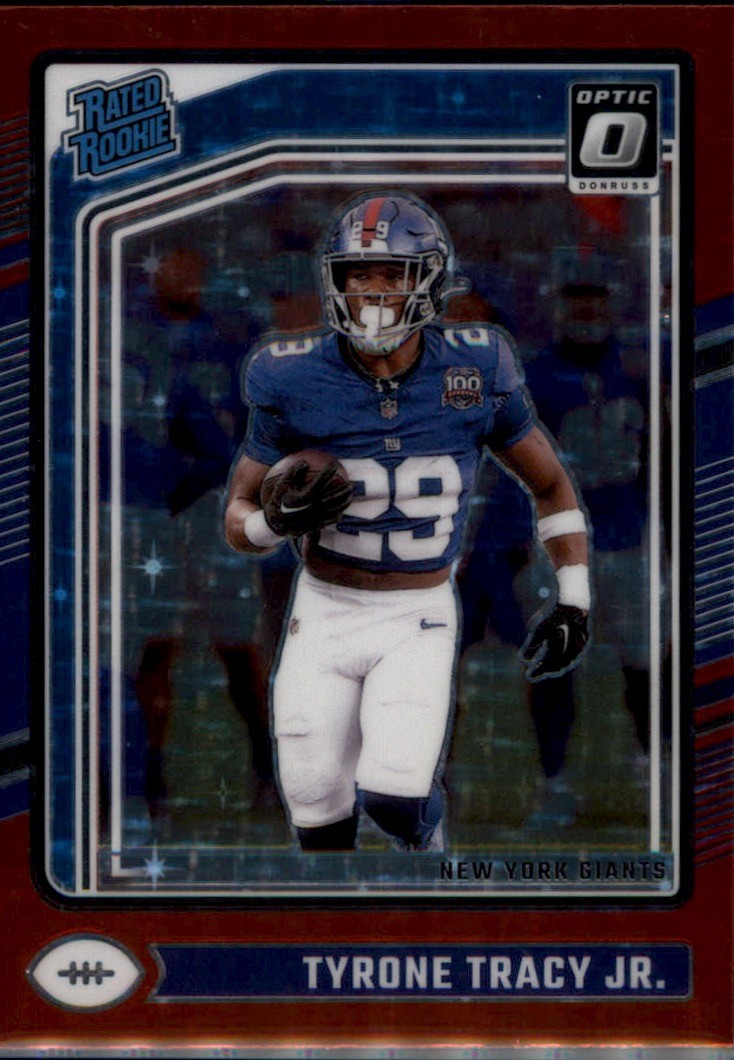 2024 Donruss Optic #259 Tyrone Tracy Jr. Red Hyper New York Giants