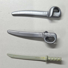 Playmobil Ritter Zubeh&ouml;r Waffen Konvolut 3x Schwert/S&auml;bel silber + Dolch grau