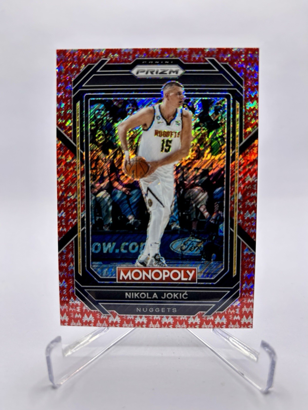 2022-23 Panini Prizm Monopoly Nikola Jokic Red Money Shimmer /100 #22 Nuggets