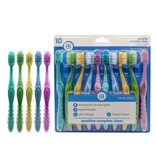 Sensitive Complete Clean Toothbrush W/ Ultra-Soft Bristles 10 Pack