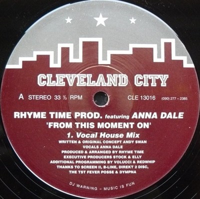 Rhyme Time Prod.* Featuring Anna Dale - From This Moment On (12'')