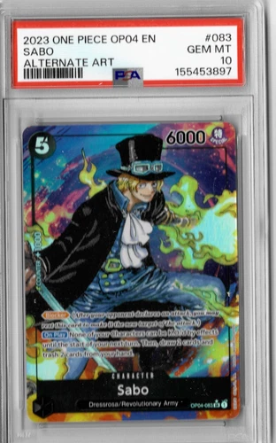 Sabo (Alternate Art) OP04-083 Kingdoms of Intrigue Foil PSA 10